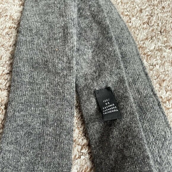 Thom Sweeney Cashmere Knitted Grey Gray Square Tie (Richard James Savile Row) - Picture 3 of 6